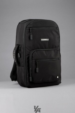 Bolsas YoungLA Expedition Backpacks Hombre Negras | 92PDCUQLY