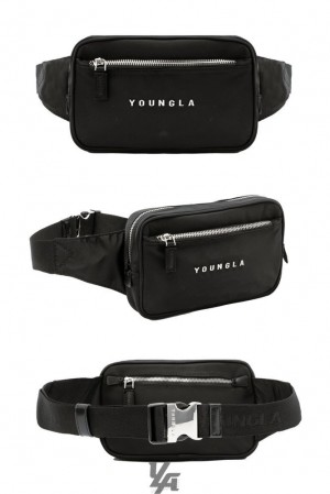 Bolsas YoungLA Luxsential Fanny Packs Hombre Negras | 36LTQFNUB
