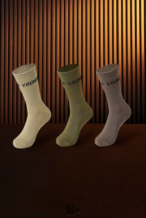 Calcetines YoungLA Earthy Socks Set Hombre Earthy Pack | 02TNJMGVK