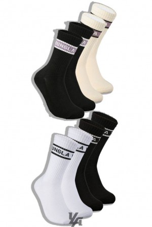 Calcetines YoungLA High Top Socks 4-pack Hombre Multicolor | 03SUNBHWX