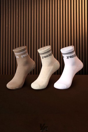 Calcetines YoungLA Urban Crew Sock 3 Pack Mujer Multicolor | 60LNMHUDA