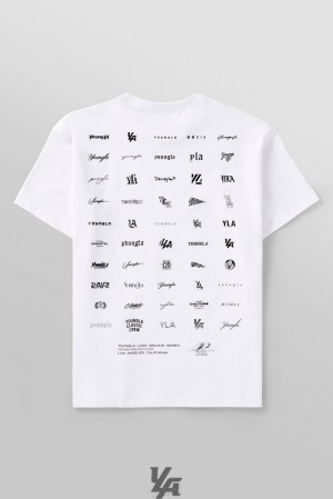 Camisas YoungLA Archives Tee Hombre Blancas | 38PZSGDEN