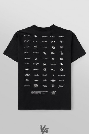 Camisas YoungLA Archives Tee Hombre Negras | 78RPYBVZN