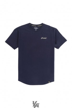 Camisas YoungLA Autobiography Tees Hombre Azul Marino | 10ALIPWUQ