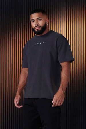 Camisas YoungLA Blackletter Tees Hombre Negras | 14RGWIVHM