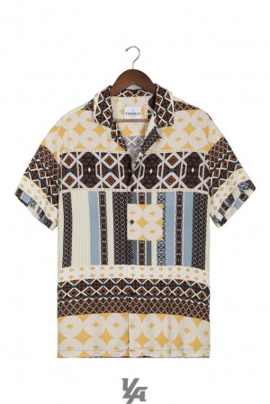 Camisas YoungLA Cabo Vibez Shirts Printed Hombre Tribal Trips | 83QGUZHMI