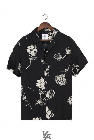 Camisas YoungLA Cabo Vibez Shirts Printed Hombre Midnight Blossom | 78WBTJXSQ