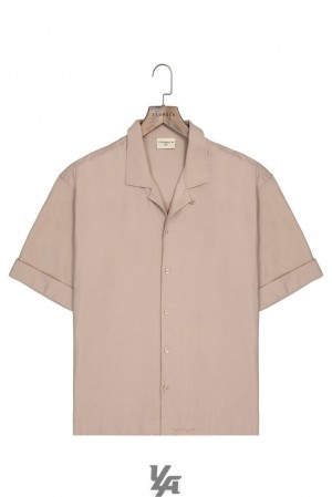 Camisas YoungLA Clase Shirts Hombre Marrones | 83UFPTAJB
