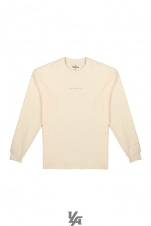 Camisas YoungLA Cloud Foam Long Sleeves Hombre Offwhite | 47TVAHNCU