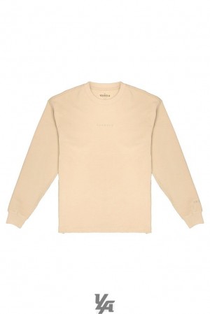 Camisas YoungLA Cloud Foam Long Sleeves Hombre Beige | 79ERTSLCJ