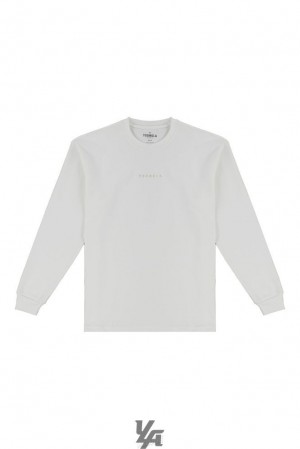 Camisas YoungLA Cloud Foam Long Sleeves Hombre Blancas | 79ATFVEPL
