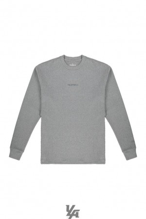 Camisas YoungLA Cloud Foam Long Sleeves Hombre Gris | 53OMLSJTB