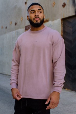 Camisas YoungLA Cloud Foam Long Sleeves Hombre Lavanda | 53CLRZAWH