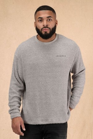 Camisas YoungLA Cozy Longsleeves Hombre Gris | 38LDAZHCX
