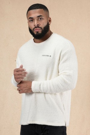 Camisas YoungLA Cozy Longsleeves Hombre Blancas | 76BUERADX