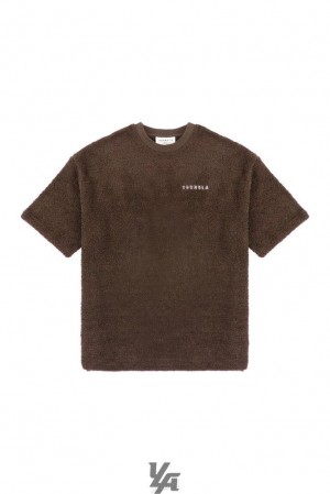 Camisas YoungLA Cozy Tees Hombre Marrones | 79SMDJZTL
