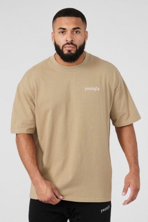 Camisas YoungLA Earthy Collection Tees Hombre Negras | 64KEZQNXV