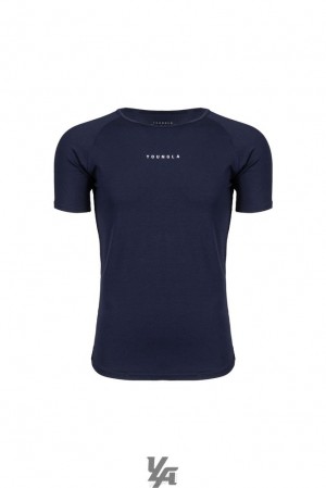 Camisas YoungLA Elite Tees Hombre Azul Marino | 67NPDQUFR