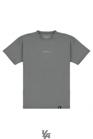 Camisas YoungLA Essential Jacked Tees Hombre Gris Azules | 05KIECLRM
