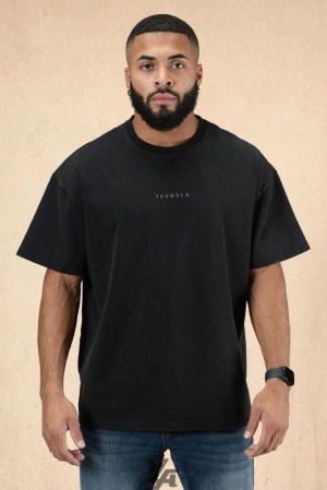 Camisas YoungLA Essential Oversized Tee Hombre Negras Azules | 29ZKTWYRF