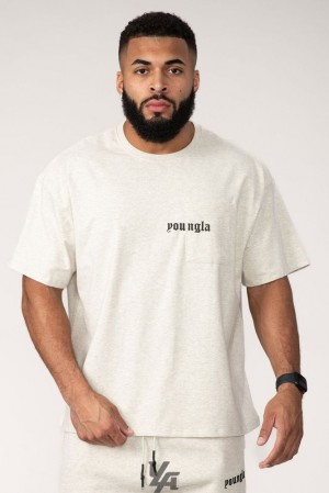 Camisas YoungLA Eternal Pocket Tees Hombre Blancas | 30KIJXBQL