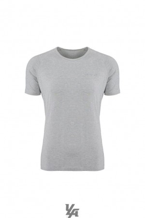 Camisas YoungLA Fitted Delt Tee Hombre Gris | 08ANGZLUO
