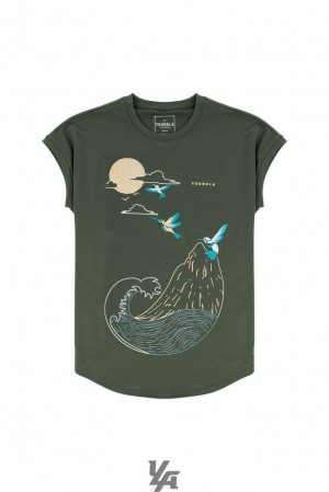 Camisas YoungLA Graphic Rambo Tees Hombre Verde | 40QMSUXLN