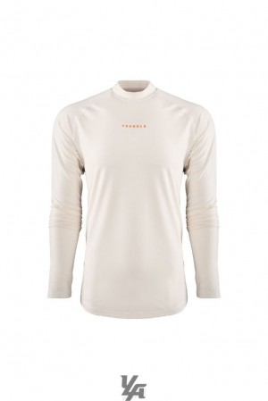 Camisas YoungLA High Neck Compression Shirt Hombre Blancas | 98CETZXBS