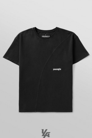 Camisas YoungLA Infinity Tees Hombre Negras Azules | 19SNPGBXH