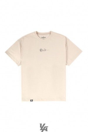 Camisas YoungLA Lightweight Feather Tees Hombre Marrones | 35XZOYKMT