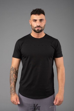 Camisas YoungLA Monochrome Fitted Tees Hombre Negras | 72SEPOXTK