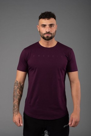 Camisas YoungLA Monochrome Fitted Tees Hombre Moradas | 95ZOVSAXG