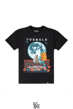 Camisas YoungLA Motion Picture Tees Hombre Moon Escalator | 52XPNJTBS