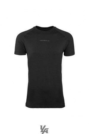 Camisas YoungLA New Gen Compression Tee Hombre Negras | 83GQSPHJF