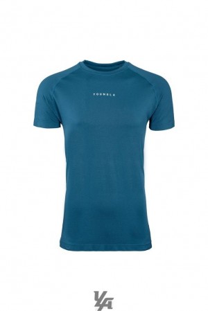 Camisas YoungLA New Gen Compression Tee Hombre Turquesa | 75KGJXHNI