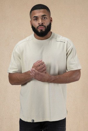Camisas YoungLA Offset Shortsleeves Hombre Blancas | 47WZDMBSA