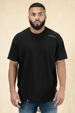 Camisas YoungLA Offset Shortsleeves Hombre Negras | 95VNXJHUB