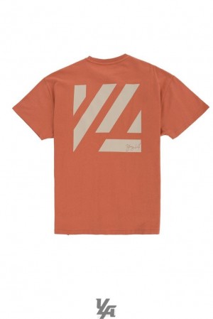Camisas YoungLA Oversized Bloc Shirts Hombre Naranjas | 61EJUCWSP