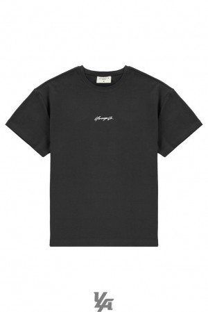 Camisas YoungLA Oversized Cloud Foam Tee Hombre Negras | 38SYWUZLX