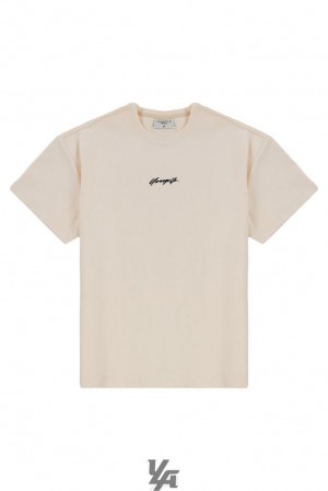 Camisas YoungLA Oversized Cloud Foam Tee Hombre Blancas | 95HCKGSJU