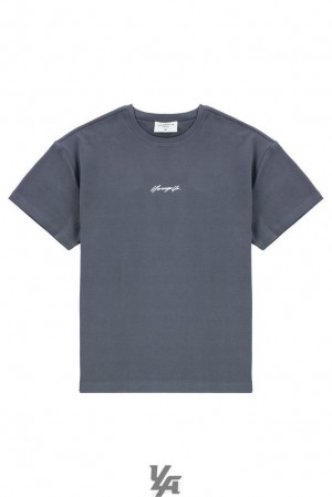 Camisas YoungLA Oversized Cloud Foam Tee Hombre Gris | 58YTCXPRD