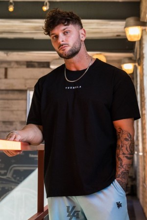 Camisas YoungLA Pastel Logo Tees Hombre Blancas Verde | 98HLQVGZY