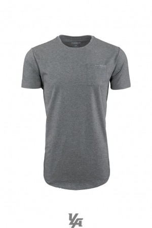 Camisas YoungLA Perfect Pocket Tee Hombre Gris | 47GHMILKZ