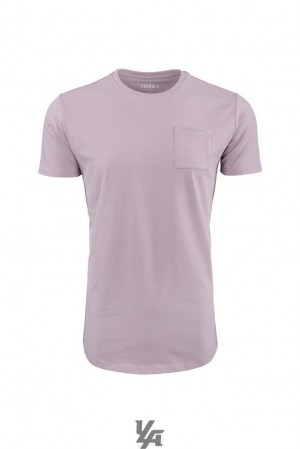 Camisas YoungLA Perfect Pocket Tee Hombre Lavanda | 40AXEBWUT
