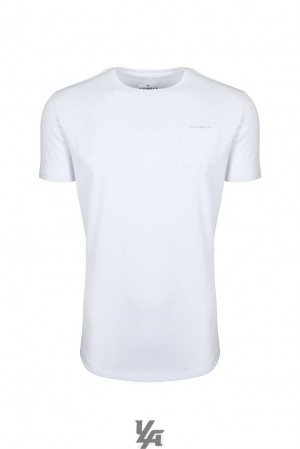 Camisas YoungLA Perfect Pocket Tee Hombre Blancas | 57OMSBTJG