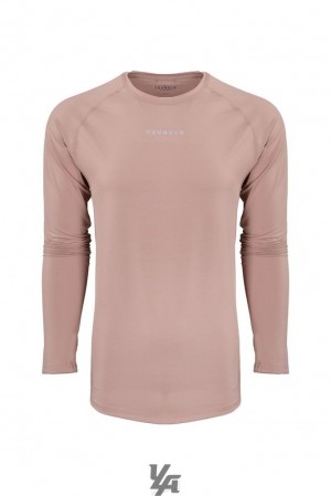 Camisas YoungLA Performance Line Longsleeve Shirts Hombre Salmon | 40YTQGARC