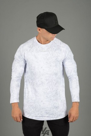 Camisas YoungLA Performance Line Longsleeve Shirts Hombre Marble | 86SKXYHAZ