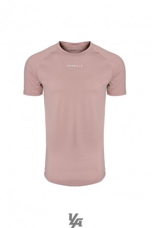 Camisas YoungLA Performance Line Short Sleeve Shirts Hombre Salmon | 96TFVIXBE