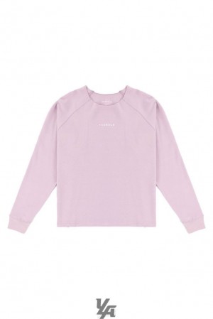 Camisas YoungLA Raw Neck Cloud Longsleeves Hombre Lavanda | 02HKXRUQD