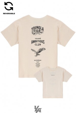 Camisas YoungLA Reversible Immortal Tee Hombre Blancas | 48BLWAUDS